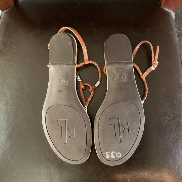 Ralph Lauren neutral strappy sandals - Picture 3 of 3